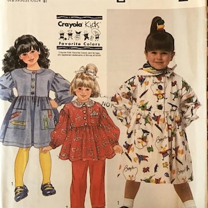 Uncut Simplicity 9891 Girls Dress Pants Scarf Pattern Size 2-6x