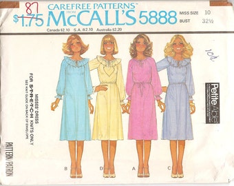 Uncut McCalls 5888 Misses' Dress Pattern Size 10