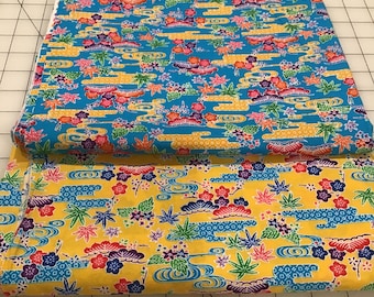 2 Coordinating Cotton Percale Prints from Japan