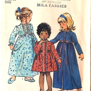 Simplicity 5994 Girls Nightgown Robe Pattern Size 4