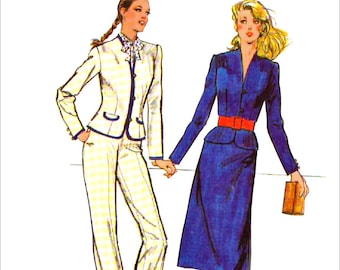 Uncut Butterick 6907 Misses Jacket Skirt Pants Pattern Size 10