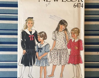 New Look 6474 Girls Dress Pattern Sizes 3-10