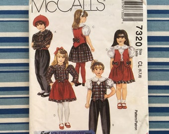 McCall's 7320 Girls Separates Coordinates Pattern Sizes 6-8