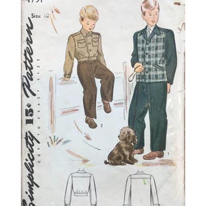 Uncut Simplicity 4791 Boys Lumber Jacket Pattern Size 10
