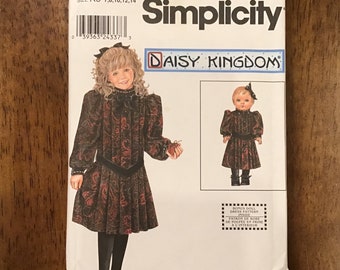 Simplicity 9428 Girls Dress Pattern Sizes 7-14