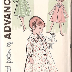 Advance 9604 Girls Bathrobe Pattern Size 6