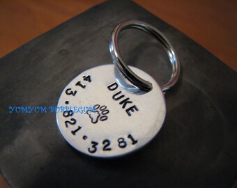 Sterling Silver Handstamped Pet Tag