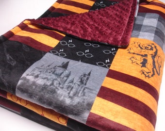 Crochet Harry Potter baby blanket Gryffindor baby blanket