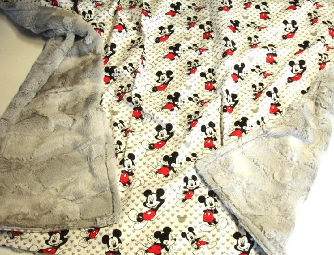 Mickey Mouse Blanket Baby Toddler Child Adult Sizes Faux Fur
