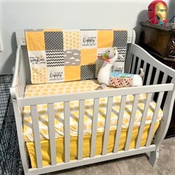 Gray Crib Bedding Etsy
