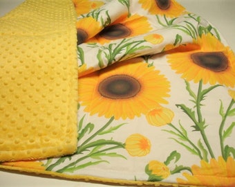 Sunflowers Blanket Personalized Baby Toddler Child Adult Blanket