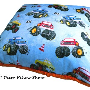 Monster Trucks Blanket, Personalized Blanket for Boy, Monster Jam Gift for Toddler, Minky Boys Bedding, 4 Wheel Trucks image 4