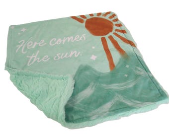 Sun Baby Lovey, Newborn Sunshine Baby Gift, Ready to Ship Minky Plush