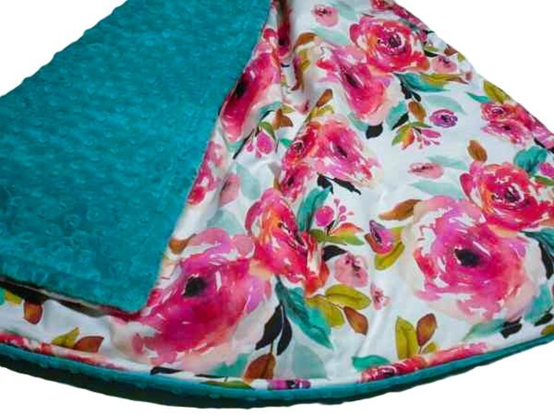 Baby Pink Floral - Sustainably Made Throw Blanket