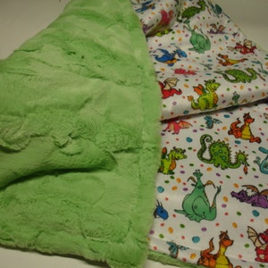 Dragons N Rocks Blanket Personalized Baby Blanket Toddler Child Adult Sizes Minky Plush Fur