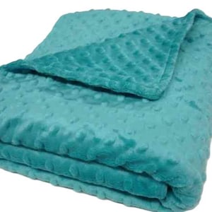 Minky Blanket You Choose Color Personalized Double Sided Minky Blanket Dimple Dot Baby Toddler Child Adult Sizes