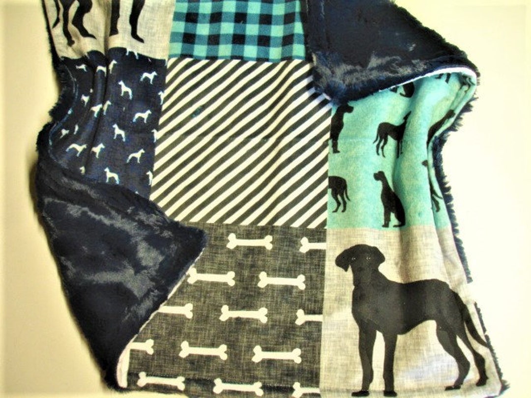 Personalized Baby Lovey Great Dane Baby Security Blanket Plush Fur