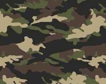 Camo Cotton Fabric, Camouflage Destash Strips Pieces Quilting Quilt Fabric