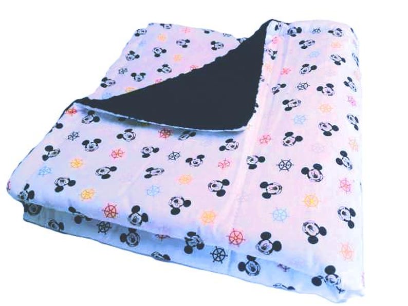 Mickey Mouse Blanket, Sailor Mickey Baby Gift, Ahoy There Nautical Nursery Bedding image 1