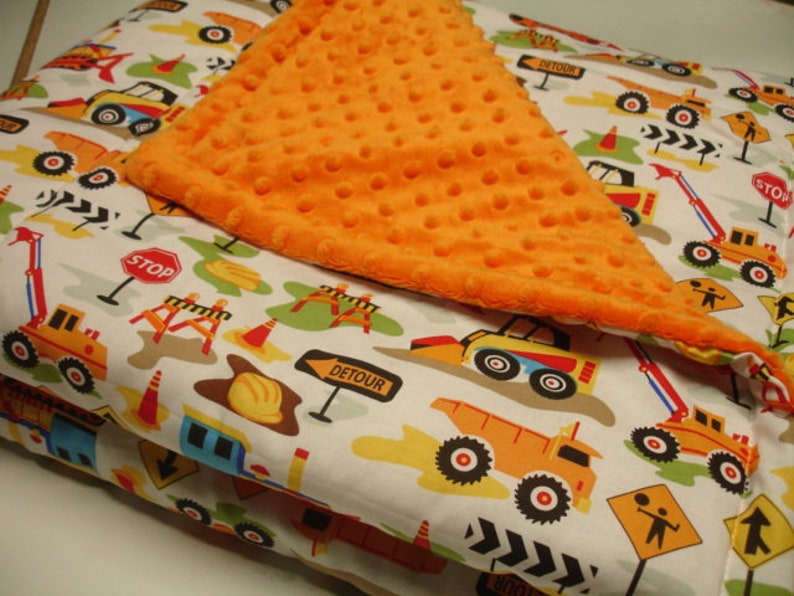 Construction Trucks Minky Baby Blanket Crib Toddler Adult | Etsy