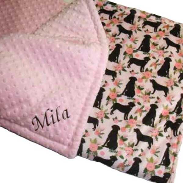 Baby Girl Lab Blanket Etsy