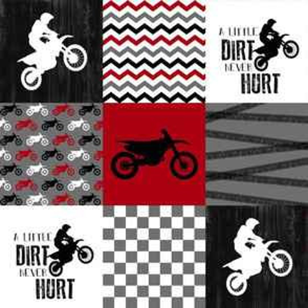 Dirt Bike Minky Blanket Personalized Motocross Baby Blanket Toddler ...