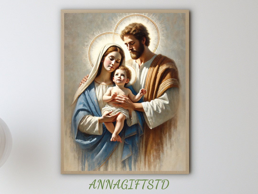 Holy Family Art Print: Catholic Christian Home Decor (digital Download ...