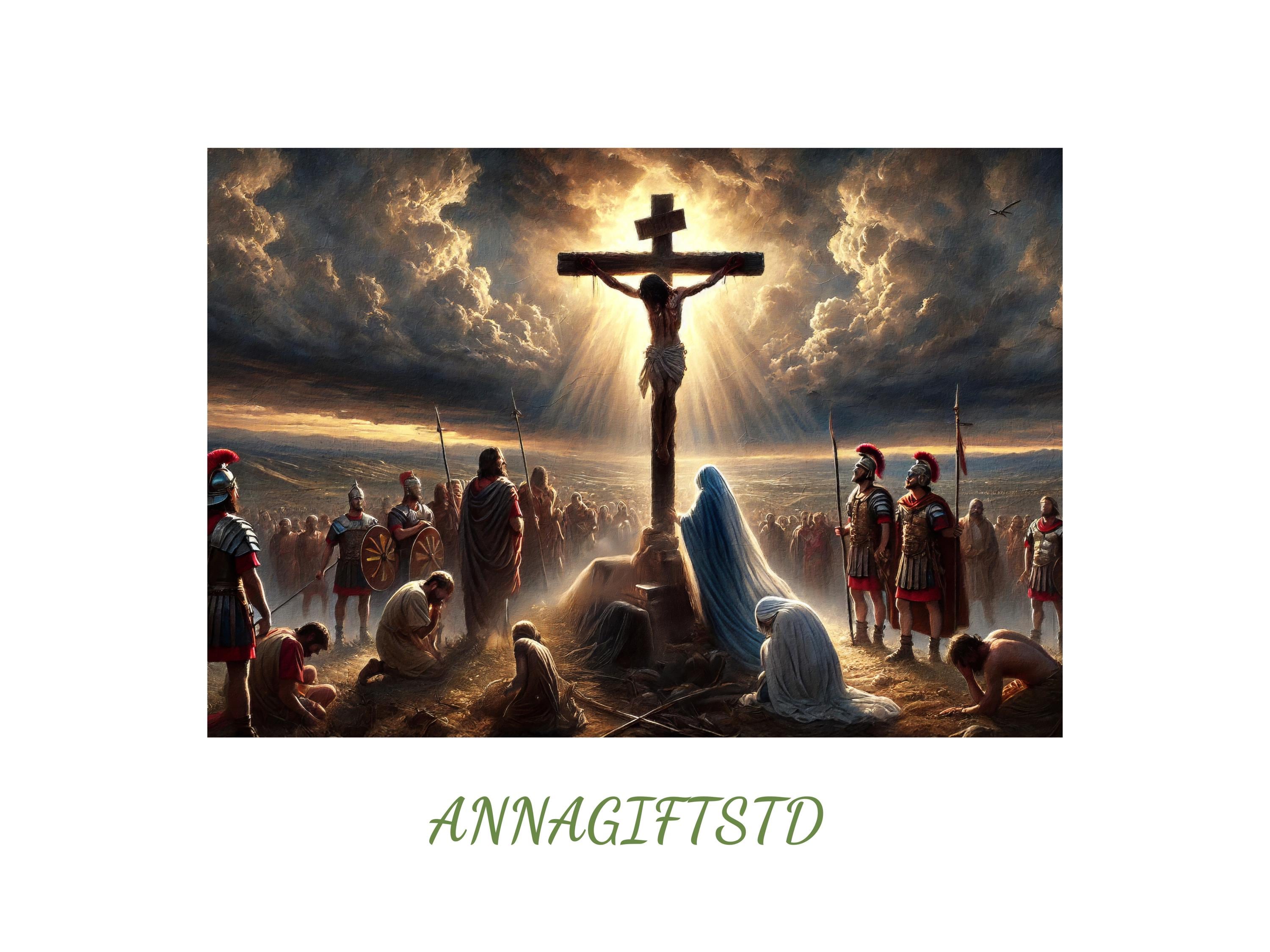 Jesus Was Crucified ,Christ Passion,Bible Art, LDS Digital Art,Digital Prints, Digital Download, Catholic Prints,Christian Art, N475