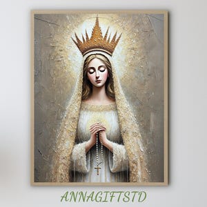 Mary Queen of Heaven, Mary Imager Art, Virgin Mary, Catholic Art,Christian Art, Holy Mother, Faith decor,Digital Dowload, N476