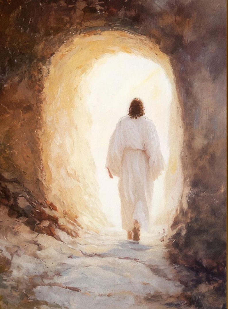 Christ is Risen Watercolor Print: Jesus Tomb Resurrection (digital ...