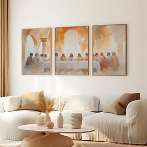 Set of 3 last supper paintings Christ art, Bible art, LDS digital art,digital prints, digital download, catholic prints,christian art N408
