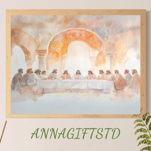 Last Supper Art Print: Christ, Bible, Catholic, Christian (Digital Download)