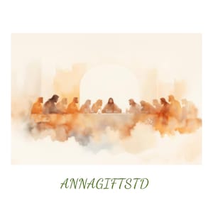 The Last Supper ,Last Supper Art Digital, Bible art, LDS digital art,digital prints, digital download, catholic prints,christian art N506