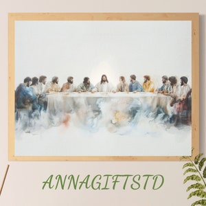 Image of the Last Supper Christ art, Bible art, LDS digital art,digital prints, digital download, catholic prints,christian art N339