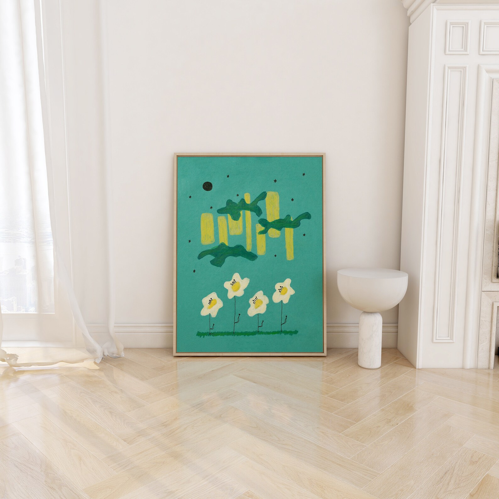 Colorful Mid Century Modern Wall Art Print Abstract Mid Etsy