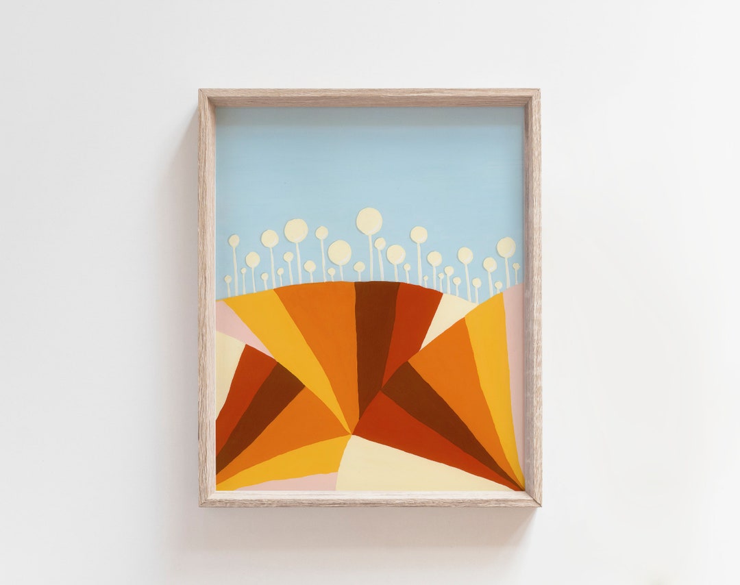 Mid Century Modern Colorful Bohemian Art Print Abstract Candy Etsy