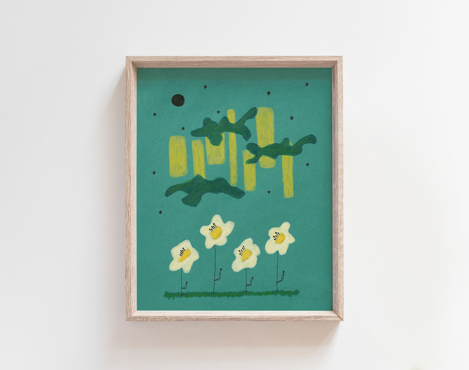 Colorful Mid Century Modern Wall Art Print Abstract Mid Etsy UK