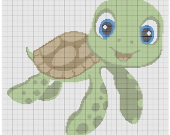 Meeresschildkröte - Single Graphgan Häkeldecke - Muster