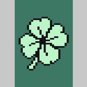 Shamrock - Four Leaf Clover - Finger Knitting / Chunky Knit Blanket Pattern