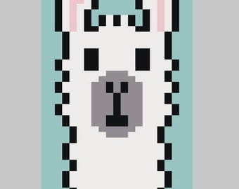 Llama (small) - Finger Knitting / Chunky Knit Blanket Pattern