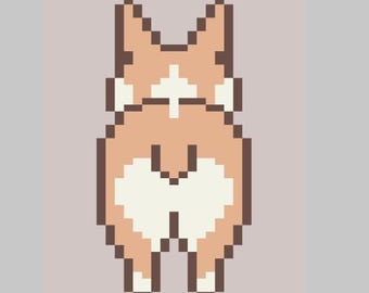Corgi Dog Booty - Finger Knitting / Chunky Knit Blanket Pattern