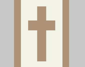 Cross with Border - Finger Knitting / Chunky Knit Blanket Pattern