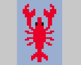 Lobster  - Finger Knitting / Chunky Knit Blanket Pattern