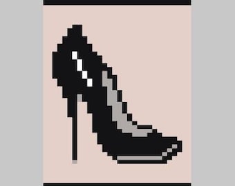 High Heel - Finger Knitting / Chunky Knit Blanket Pattern