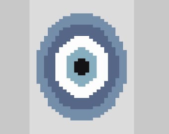 Evil Eye - Finger Knitting / Chunky Knit Blanket Pattern
