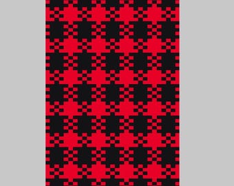 Buffalo Plaid - Finger Knitting / Chunky Knit Blanket Pattern