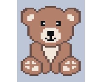 Teddy Bear - Finger Knitting / Chunky Knit Blanket Pattern