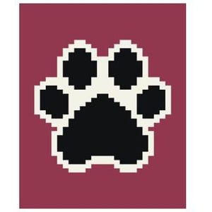 Paw Print - Finger Knitting / Chunky Knit Blanket Pattern