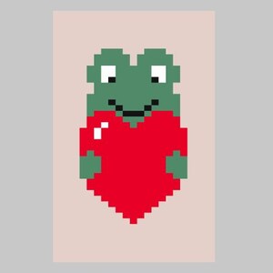 Frog with Heart - Finger Knitting / Chunky Knit Blanket Pattern