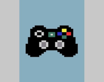 Video Game Controller - Finger Knitting / Chunky Knit Blanket Pattern
